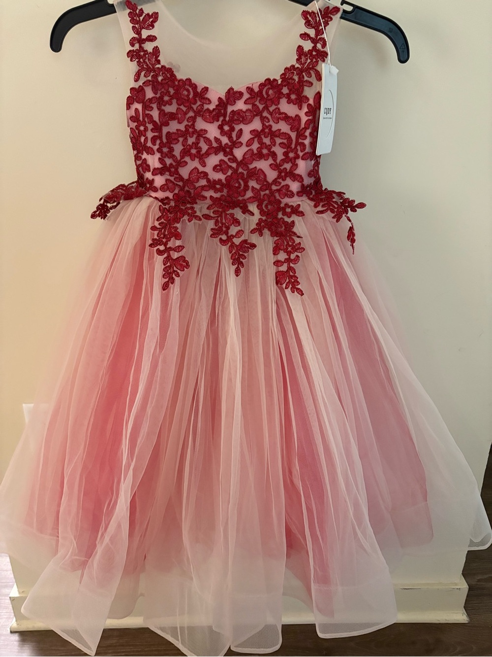 NWT Girls Cody Tulle Formal Party Pageant Dress Gown Size 2-3 Pink